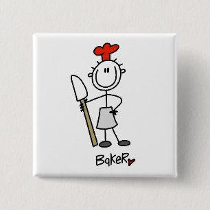 Badge Carré 5 Cm Boulanger avec Racloir