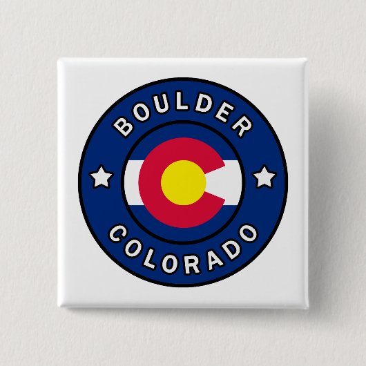 Badge Carré 5 Cm Boulder Colorado (Devant)
