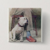 Badge Carré 5 Cm Bouledogue (Devant)