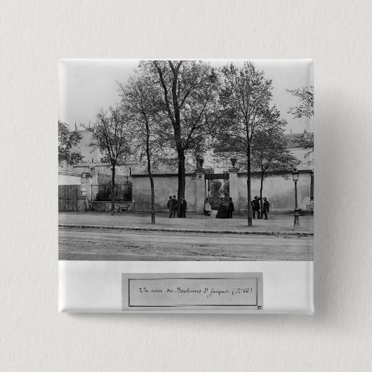 Badge Carré 5 Cm Boulevard Saint-Jacques (Devant)