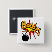 Badge Carré 5 Cm Boum ! Carré (Devant & derrière)