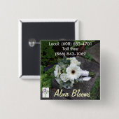 Badge Carré 5 Cm Bouquet (Devant & derrière)