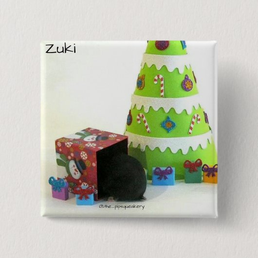 Badge Carré 5 Cm Bout de hamster ! (Devant)