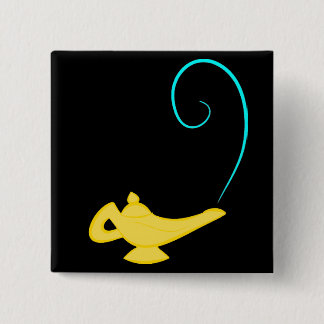 Badge Carré 5 Cm Bouteille de génie