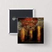 Badge Carré 5 Cm Bouteilles en céramique (Devant & derrière)