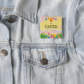 Badge Carré 5 Cm Bouton (En situation)