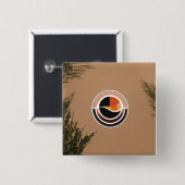 Badge Carré 5 Cm Bouton (Devant & derrière)