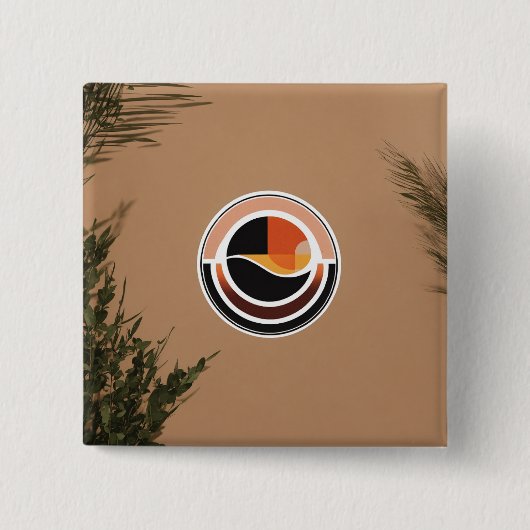 Badge Carré 5 Cm Bouton (Devant)