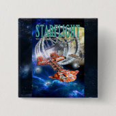 Badge Carré 5 Cm Bouton (Devant)