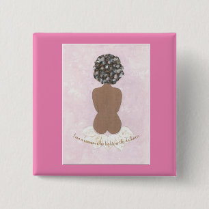 Badge Carré 5 Cm Bouton
