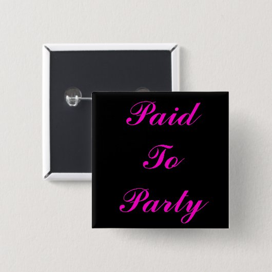 Badge Carré 5 Cm Bouton (Devant & derrière)