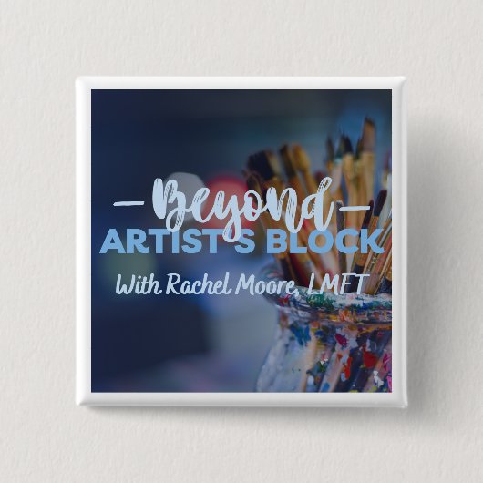 Badge Carré 5 Cm Bouton (Devant)