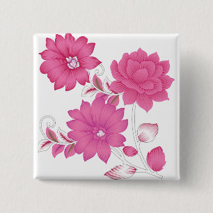 Badge Carré 5 Cm Bouton