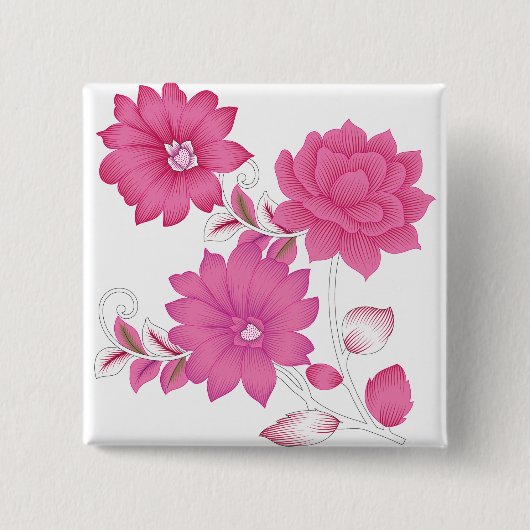 Badge Carré 5 Cm Bouton (Devant)