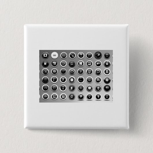 Badge Carré 5 Cm Bouton (Devant)