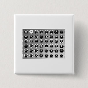 Badge Carré 5 Cm Bouton