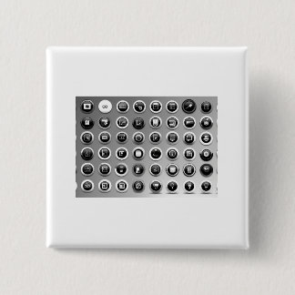 Badge Carré 5 Cm Bouton