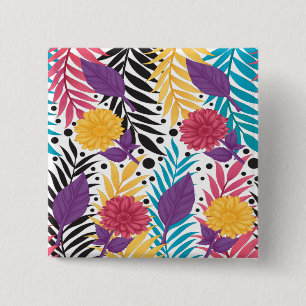 Badge Carré 5 Cm Bouton