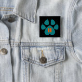 Badge Carré 5 Cm Bouton (En situation)