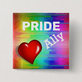 Badge Carré 5 Cm Bouton (Devant)