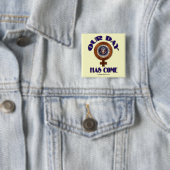 Badge Carré 5 Cm Bouton (En situation)