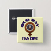 Badge Carré 5 Cm Bouton (Devant & derrière)