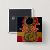 Badge Carré 5 Cm Bouton (Devant & derrière)