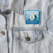 Badge Carré 5 Cm Bouton (En situation)