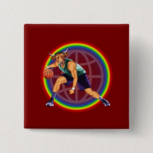 Badge Carré 5 Cm Bouton (Devant)