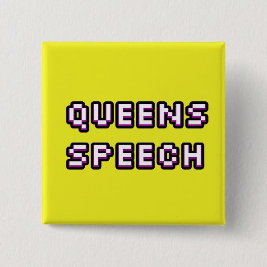 Badge Carré 5 Cm Bouton (Devant)