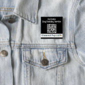 Badge Carré 5 Cm Bouton (En situation)
