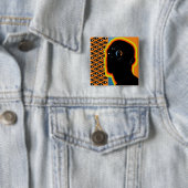 Badge Carré 5 Cm Bouton (En situation)