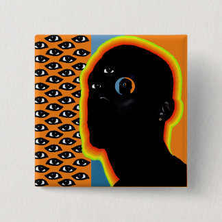 Badge Carré 5 Cm Bouton