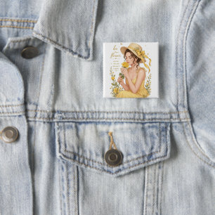 Badge Carré 5 Cm Bouton