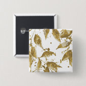 Badge Carré 5 Cm Bouton (Devant & derrière)