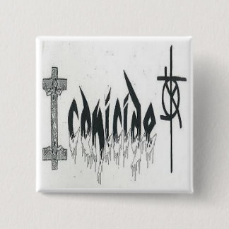 Badge Carré 5 Cm Bouton #2 de logo d'Iconicide