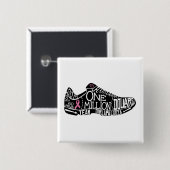 Badge Carré 5 Cm " bouton 2x2 carré (Devant & derrière)