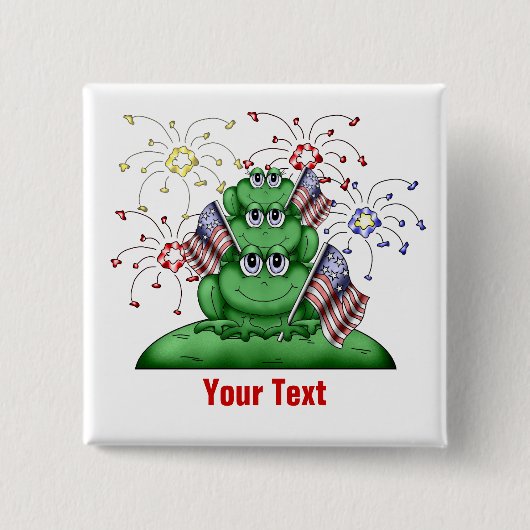 Badge Carré 5 Cm Bouton 4ème Carré (Devant)