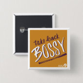 Badge Carré 5 Cm Bouton AAUW (Devant & derrière)