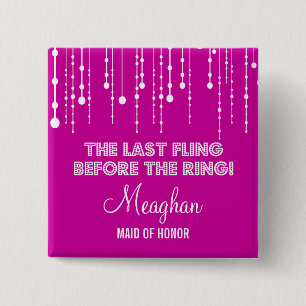 Badge Carré 5 Cm Bouton accrochant de titre de partie de