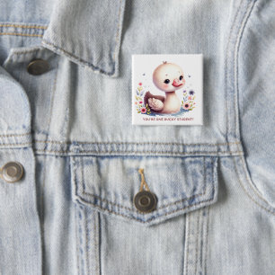 Badge Carré 5 Cm Bouton adorable pour enfants