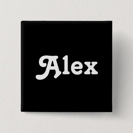 Badge Carré 5 Cm Bouton Alex (Devant)