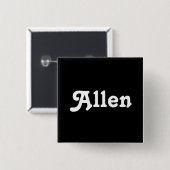 Badge Carré 5 Cm Bouton Allen (Devant & derrière)