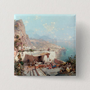 Badge Carré 5 Cm Bouton Amalfi de Unterberger