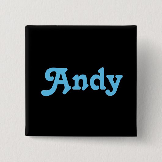 Badge Carré 5 Cm Bouton Andy (Devant)