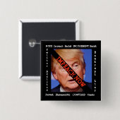 Badge Carré 5 Cm Bouton anti Donald Trump (Devant & derrière)