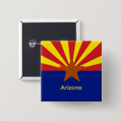 Badge Carré 5 Cm Bouton Arizona (Devant & derrière)
