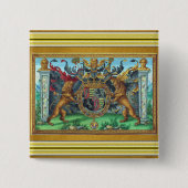 Badge Carré 5 Cm Bouton Armoiries (Devant)