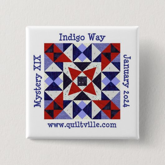 Badge Carré 5 Cm Bouton arrière (Devant)