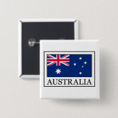 Badge Carré 5 Cm Bouton Australie (Devant & derrière)
